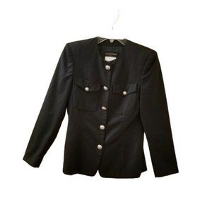 ANTONIO FUSCO Milano Black Blazer Jacket Sz 40 US 6 Small Wool Italy